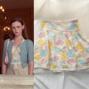 ☀️ALT Version As Seen On Rory Gilmore - Vintage Umbrella Print Mini Skirt S
